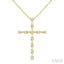 Cross Floating Diamond Fashion Pendant