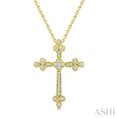 Clover Cross Diamond Fashion Pendant