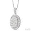 Oval Shape Halo Lovebright Essential Diamond Pendant