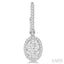 Oval Shape Halo Lovebright Essential Diamond Earrings
