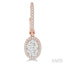 Oval Shape Halo Lovebright Essential Diamond Earrings