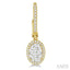Oval Shape Halo Lovebright Essential Diamond Earrings