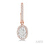 Oval Shape Halo Lovebright Essential Diamond Earrings