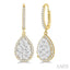 Pear Shape Halo Lovebright Essential Diamond Earrings