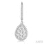 Pear Shape Halo Lovebright Essential Diamond Earrings
