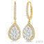 Pear Shape Halo Lovebright Essential Diamond Earrings