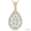 Pear Shape Halo Lovebright Essential Diamond Pendant
