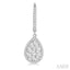 Pear Shape Halo Lovebright Essential Diamond Earrings