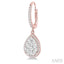 Pear Shape Halo Lovebright Essential Diamond Earrings