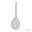 Pear Shape Halo Lovebright Essential Diamond Earrings