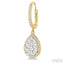 Pear Shape Halo Lovebright Essential Diamond Earrings