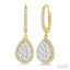 Pear Shape Halo Lovebright Essential Diamond Earrings