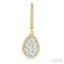 Pear Shape Halo Lovebright Essential Diamond Earrings