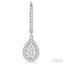Pear Shape Halo Lovebright Essential Diamond Earrings