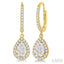 Pear Shape Halo Lovebright Essential Diamond Earrings