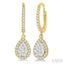 Pear Shape Halo Lovebright Essential Diamond Earrings