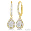 Pear Shape Halo Lovebright Essential Diamond Earrings