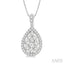 Pear Shape Halo Lovebright Essential Diamond Pendant
