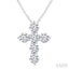 6 Stone Cross Diamond Fashion Pendant