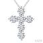 6 Stone Cross Diamond Fashion Pendant
