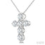 6 Stone Cross Diamond Fashion Pendant