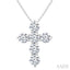 6 Stone Cross Diamond Fashion Pendant