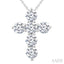 6 Stone Cross Diamond Fashion Pendant