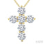 6 Stone Cross Diamond Fashion Pendant