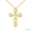 6 Stone Cross Diamond Fashion Pendant