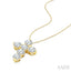 6 Stone Cross Diamond Fashion Pendant