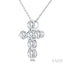6 Stone Cross Diamond Fashion Pendant