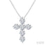 6 Stone Cross Diamond Fashion Pendant
