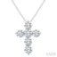 6 Stone Cross Diamond Fashion Pendant