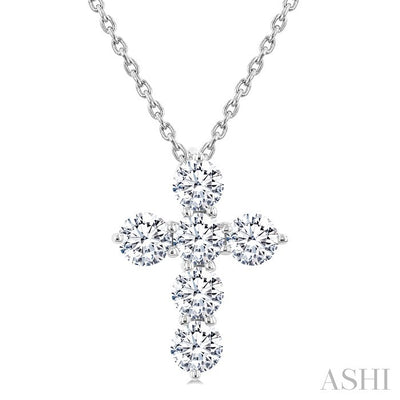 6 Stone Cross Diamond Fashion Pendant