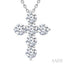 6 Stone Cross Diamond Fashion Pendant
