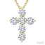 6 Stone Cross Diamond Fashion Pendant