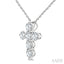 6 Stone Cross Diamond Fashion Pendant
