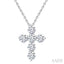 6 Stone Cross Diamond Fashion Pendant