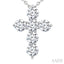 6 Stone Cross Diamond Fashion Pendant