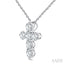 6 Stone Cross Diamond Fashion Pendant