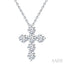 6 Stone Cross Diamond Fashion Pendant