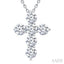 6 Stone Cross Diamond Fashion Pendant