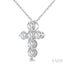 6 Stone Cross Diamond Fashion Pendant