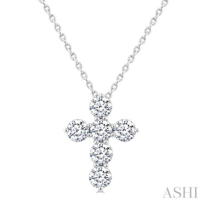 6 Stone Cross Diamond Fashion Pendant