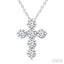6 Stone Cross Diamond Fashion Pendant