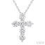 6 Stone Cross Diamond Fashion Pendant