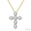 6 Stone Cross Diamond Fashion Pendant