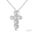 6 Stone Cross Diamond Fashion Pendant
