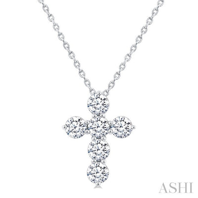 6 Stone Cross Diamond Fashion Pendant