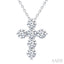 6 Stone Cross Diamond Fashion Pendant